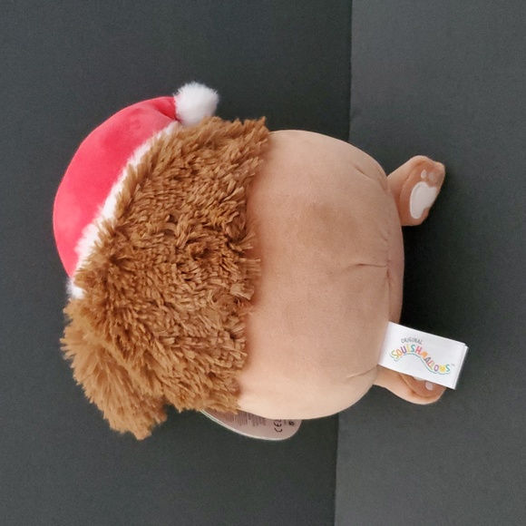 Original Squishmallows Christmas Plush with Brown, Red and White Accents "Benny" - Picture 4 of 8
